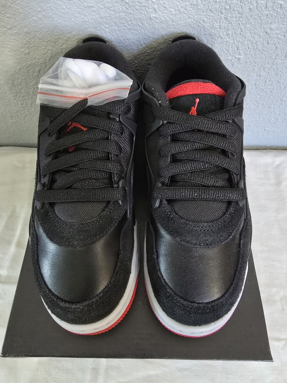 Air Jordan 4 Retro Low Shoes - Black/Gray/Red - Picture 4 of 4